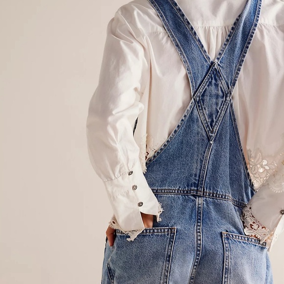 🐻🌸 Free People 🌸🐻 WE THE FREE Ziggy Shorts Overalls - Picture 3 of 6